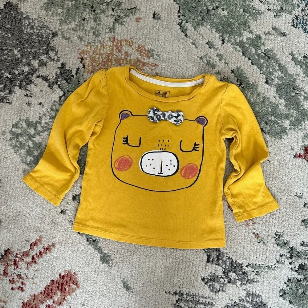 Gap Kids 3T Toddler Girl Graphic Front Causal Long Sleeve Shirt  Guc